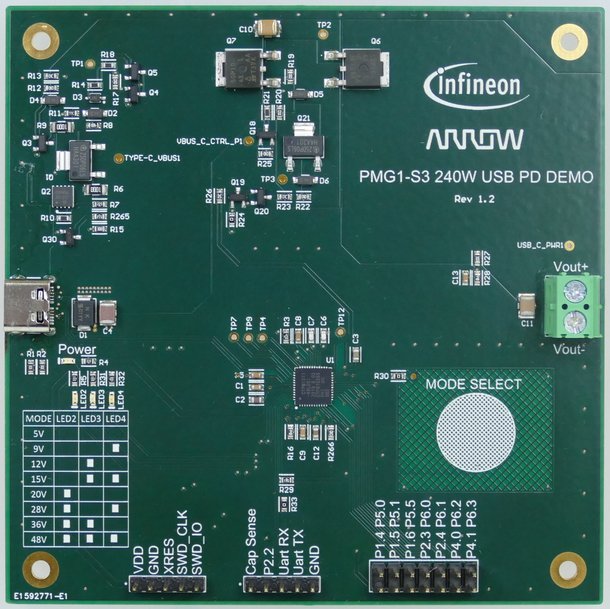 Arrow Electronics und Infineon Technologies stellen 240W USB PD3.1 Referenzdesign vor
